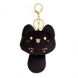 Pluszowy Brelok do Kluczy Kotek Czarny z Piszczącym Ogonkiem