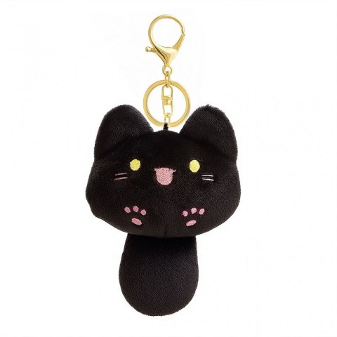 Pluszowy brelok kotek czarny z piszczącym ogonkiem do kluczy