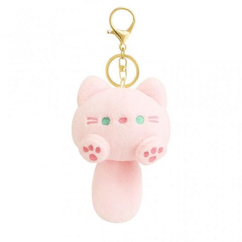 Pluszowy brelok kotek różowy z piszczącym ogonkiem do kluczy