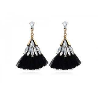 KOLCZYKI CHWOSTY HIMALAI CZARNE K749CZ