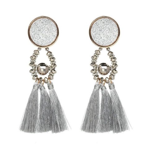 KOLCZYKI CHWOSTY SREBRNE K851S