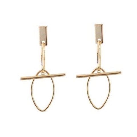 KOLCZYKI MODUŁOWE ŁEZKI ZŁOTE