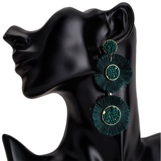 Kolczyki chwosty zielone K977ZIE