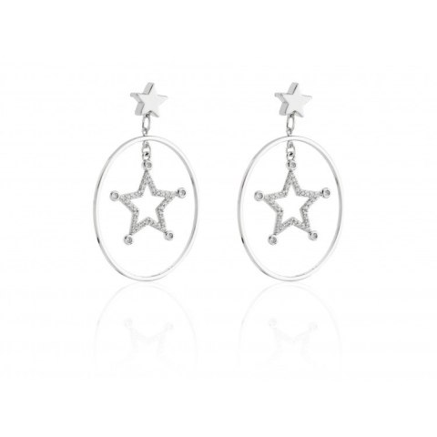 Kolczyki stal chirurgiczna srebrne KST1352