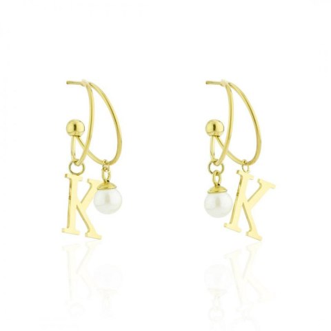 Kolczyki ze stali chirurgicznej pozłacane KST1911