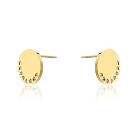 Kolczyki ze stali chirurgicznej pozłacane sztyft KST2163