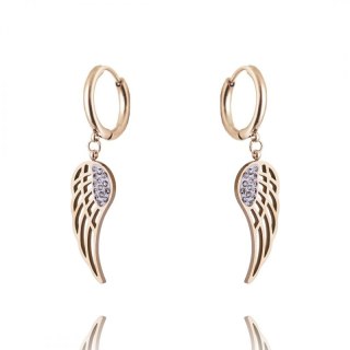 Kolczyki ze stali szlachetnej pozłacanej 14k złotem KST2662