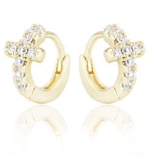 Kolczyki ze stali szlachetnej pozłacanej KST2279