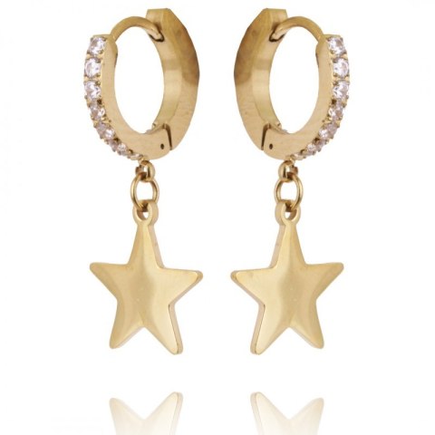 Kolczyki ze stali szlachetnej pozłacanej KST2433