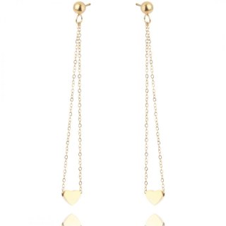 Kolczyki ze stali szlachetnej pozłacanej KST2437