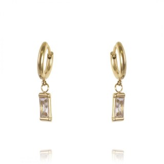 Kolczyki ze stali szlachetnej pozłacanej KST2844B