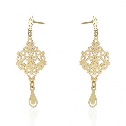 Kolczyki ze stali szlachetnej pozłacanej sztyft KST2103