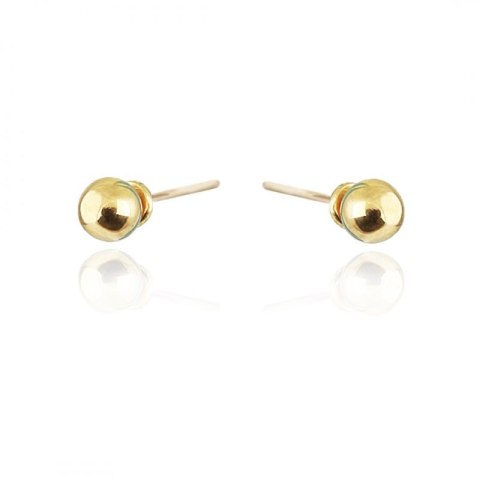 Kolczyki ze stali szlachetnej pozłacanej sztyft KST2224