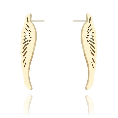 Kolczyki ze stali szlachetnej pozłacanej sztyft KST2238