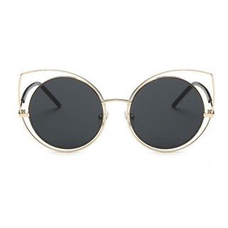 OKULARY LUSTRZANE KOCIE OCZY - CZARNE OK86WZ2