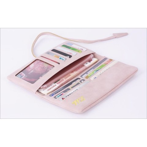 Czarny portfel damski z ekoskóry nubuk, model PW75CZ