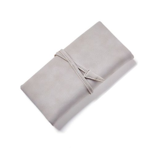 Portfel damski nubuk miękki szary PW75SZ z ekoskóry