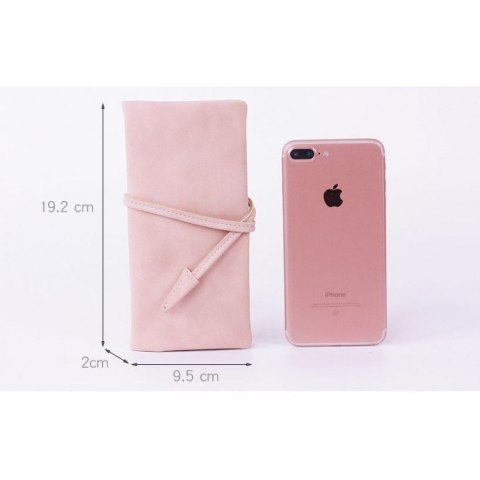 Portfel Damski Nubuk Miękki Szary PW75SZ