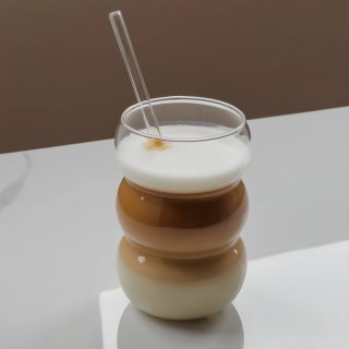 Szklanka Bubble 550 ml do Kawy Latte i Long Drinków ze Szkła Borokrzemowego