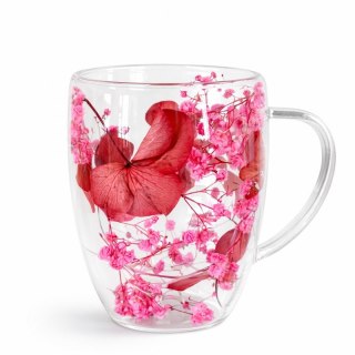Szklanka Termiczna z Kwiatami w Środku Gipsówka Róż 300 ml SZK204