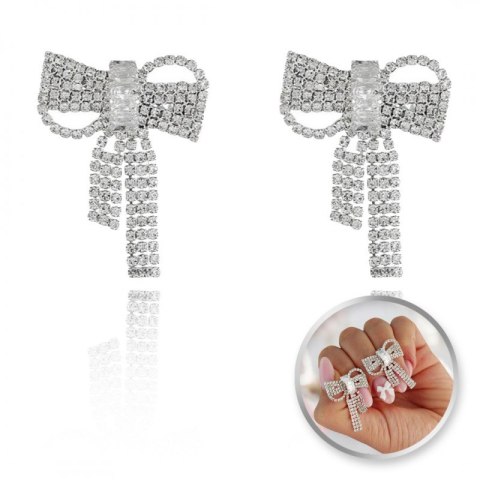 KOLCZYKI Ozdobne cyrkonie KOKARDY K1693