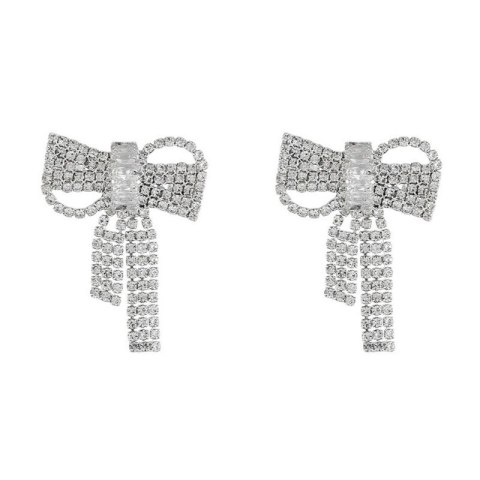 KOLCZYKI Ozdobne cyrkonie KOKARDY K1693