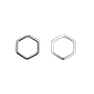 Kolczyki delikatne wielokąty, delikatne srebrne K314S