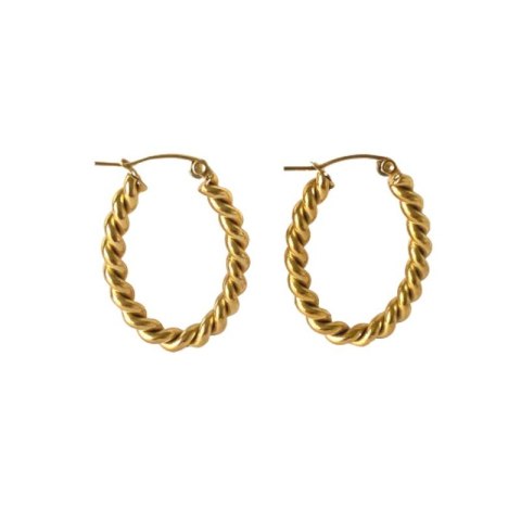 Kolczyki ze stali chirurgicznej pozłacane KST3014