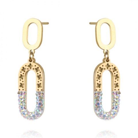 Kolczyki ze stali chirurgicznej pozłacane sztyfty KST2680