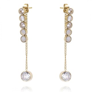 Kolczyki ze stali chirurgicznej pozłacane sztyfty KST2702