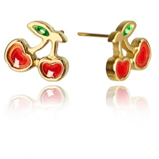 Kolczyki ze stali szlachetnej platerowane 14k złotem WISIENKI KST3359