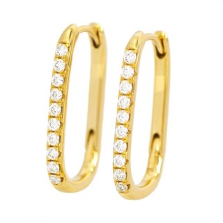 Kolczyki ze stali szlachetnej platerowane 14k złotem, zapięcie angielskie KST3425