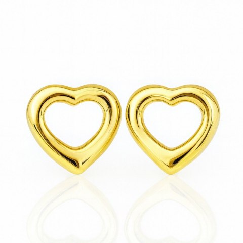 Kolczyki ze stali szlachetnej platerowane 14k złotem, zapięcie sztyfit KST3435