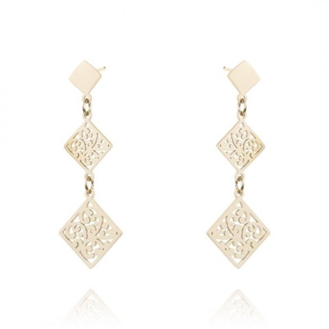 Kolczyki ze stali szlachetnej pozłacanej KST2691