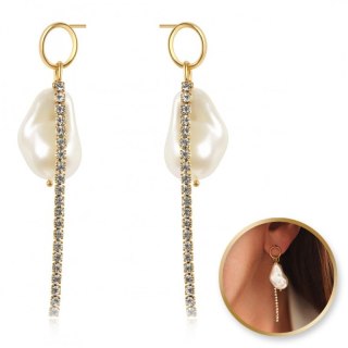 Kolczyki ze stali szlachetnej pozłacanej KST3002