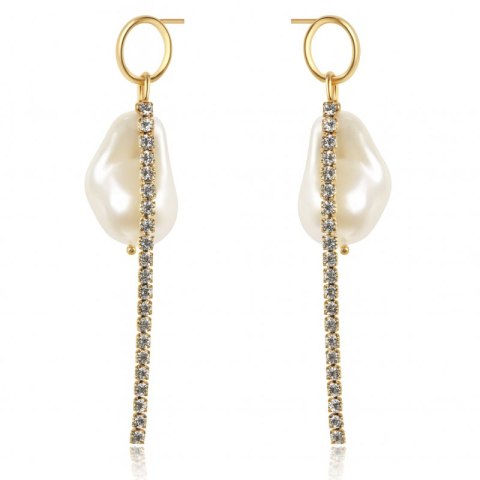 Kolczyki ze stali szlachetnej pozłacanej KST3002