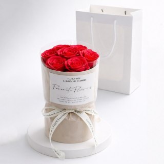 Flower box, bukiet zapachowych kwiatów mydlanych w pudełku 7szt. BUK27CZE