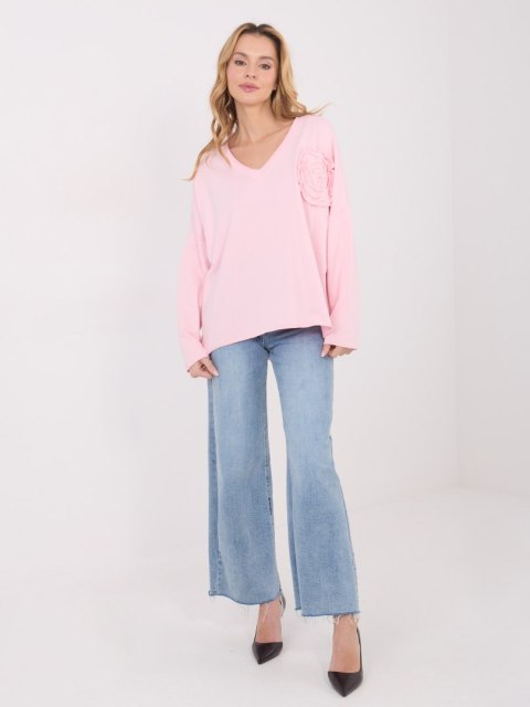 Bluzka MU MU oversize z długim rękawem