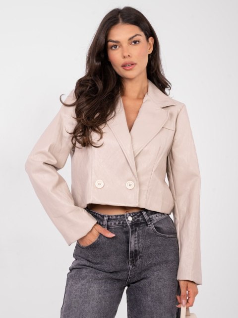 Marynarka damska RUE PARIS w kolorze beżowym – stylizacja do pracy