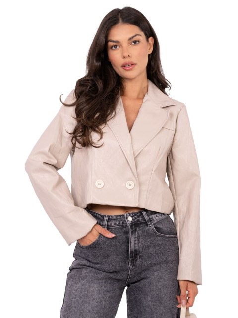 Beżowa marynarka damska RUE PARIS – elegancki look na co dzień