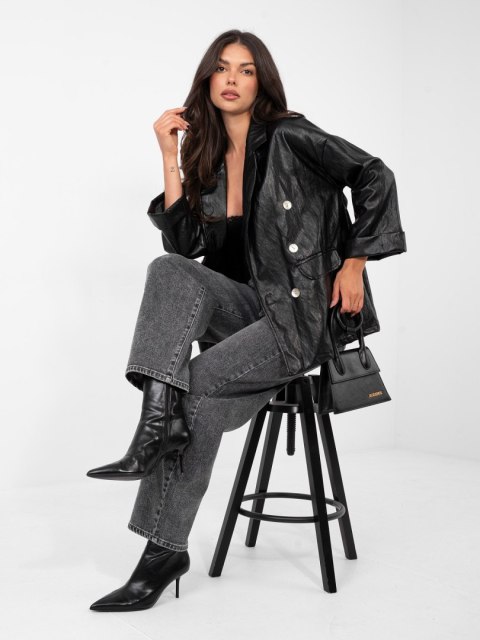 Czarna marynarka damska do pracy i na co dzień RUE PARIS