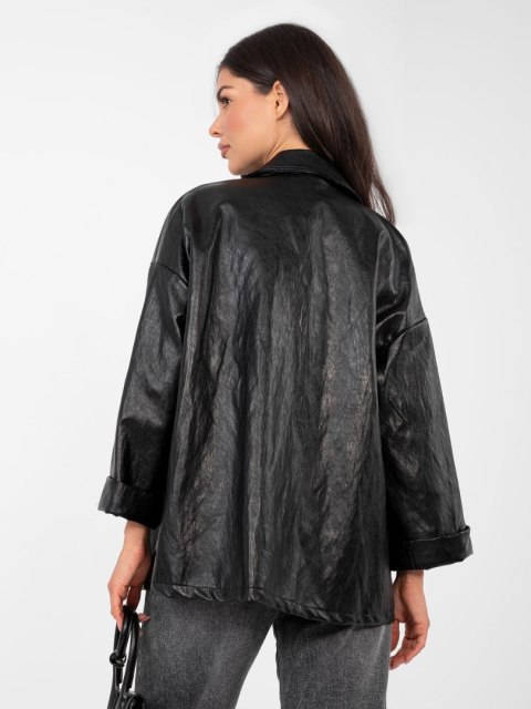 Czarna dwurzędowa marynarka damska RUE PARIS