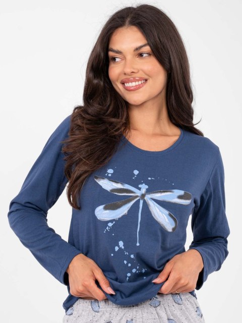 Piżama DU-PI-FP-008.30 ciemny niebieski L