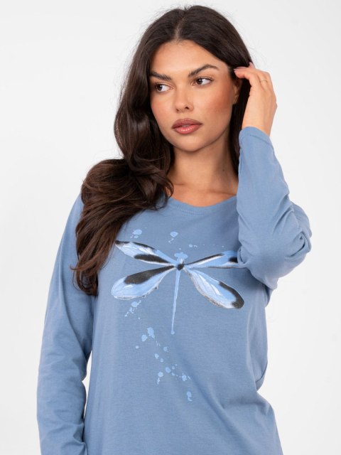 Piżama DU-PI-FP-008.30 szaro-niebieski 2XL