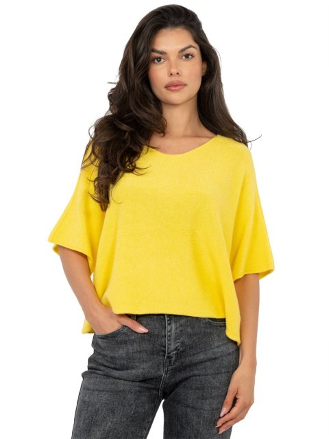 Sweter damski ITALY MODA żółty