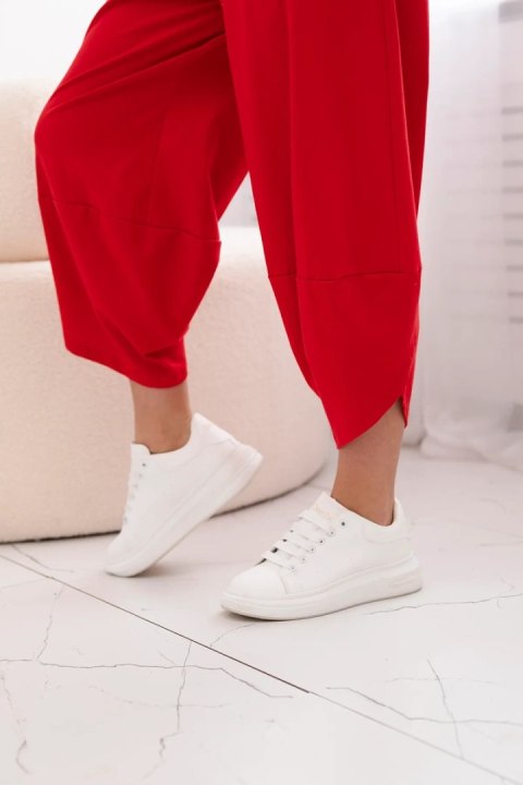 Komplet bawełniany bluzka + spodnie czerwony