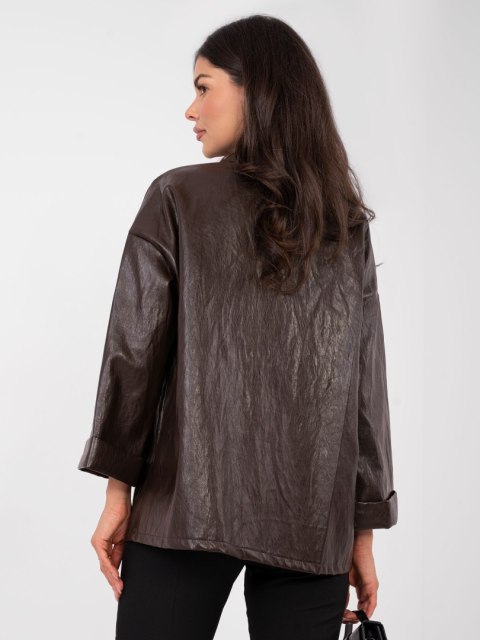 Czekoladowa marynarka damska casual do pracy