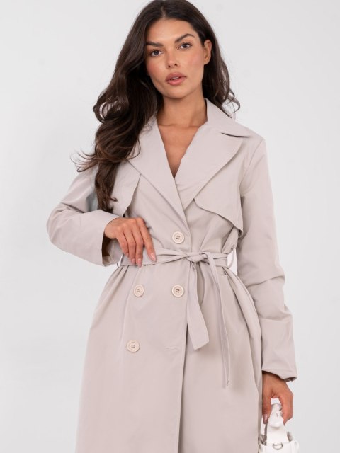 Beżowy płaszcz przejściowy RUE PARIS