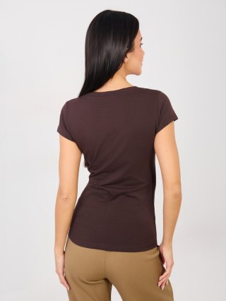 T-shirt RV-TS-5636.03X ciemny brązowy S