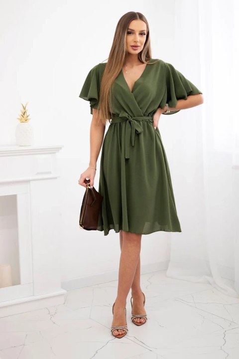 Elegancka sukienka damska khaki
